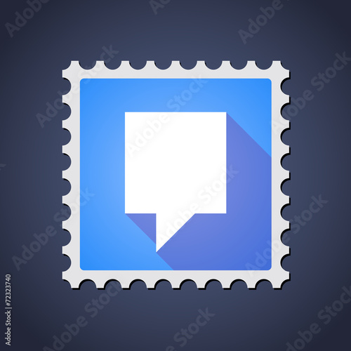 Mail stamp icon with a tooltip