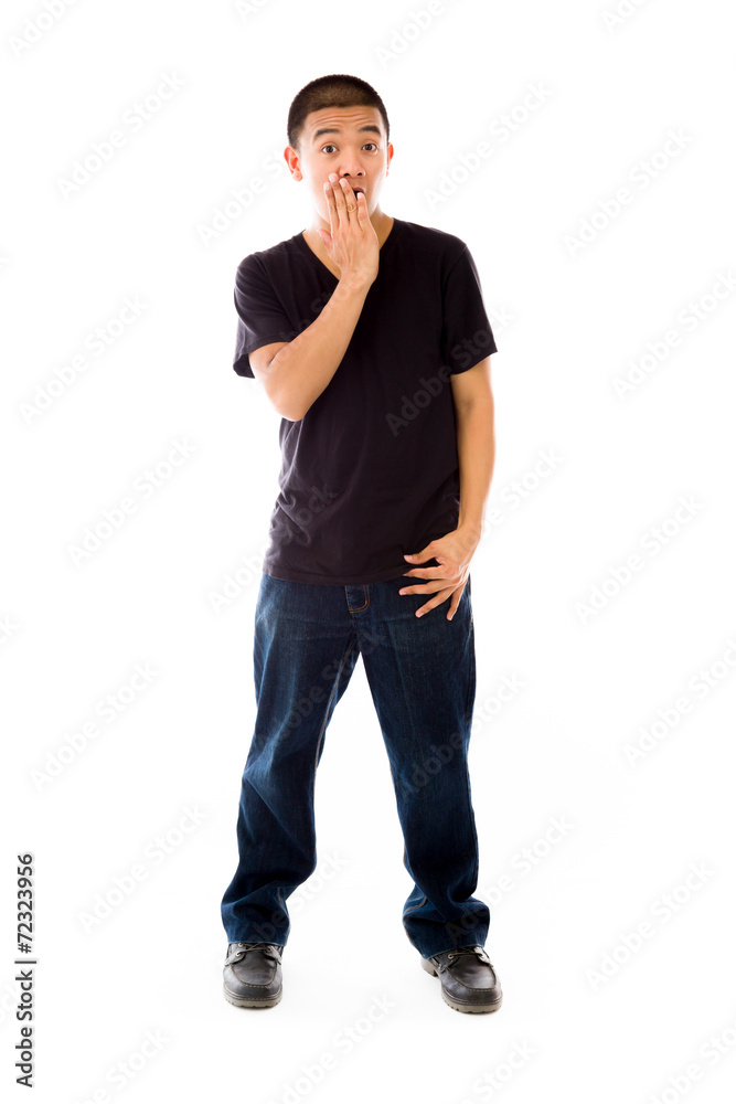 Naklejka premium model isolated on plain background