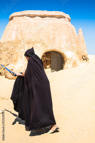 Εκτύπωση καμβά Scenography for George Lucas\'s famous movie Star Wars with in S