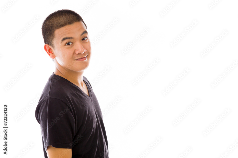 model isolated on plain background back turning around model isolated on plain background back turning around