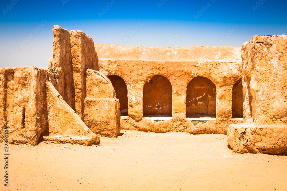 The houses from planet Tatouine - Star Wars film set,Nefta Tunis