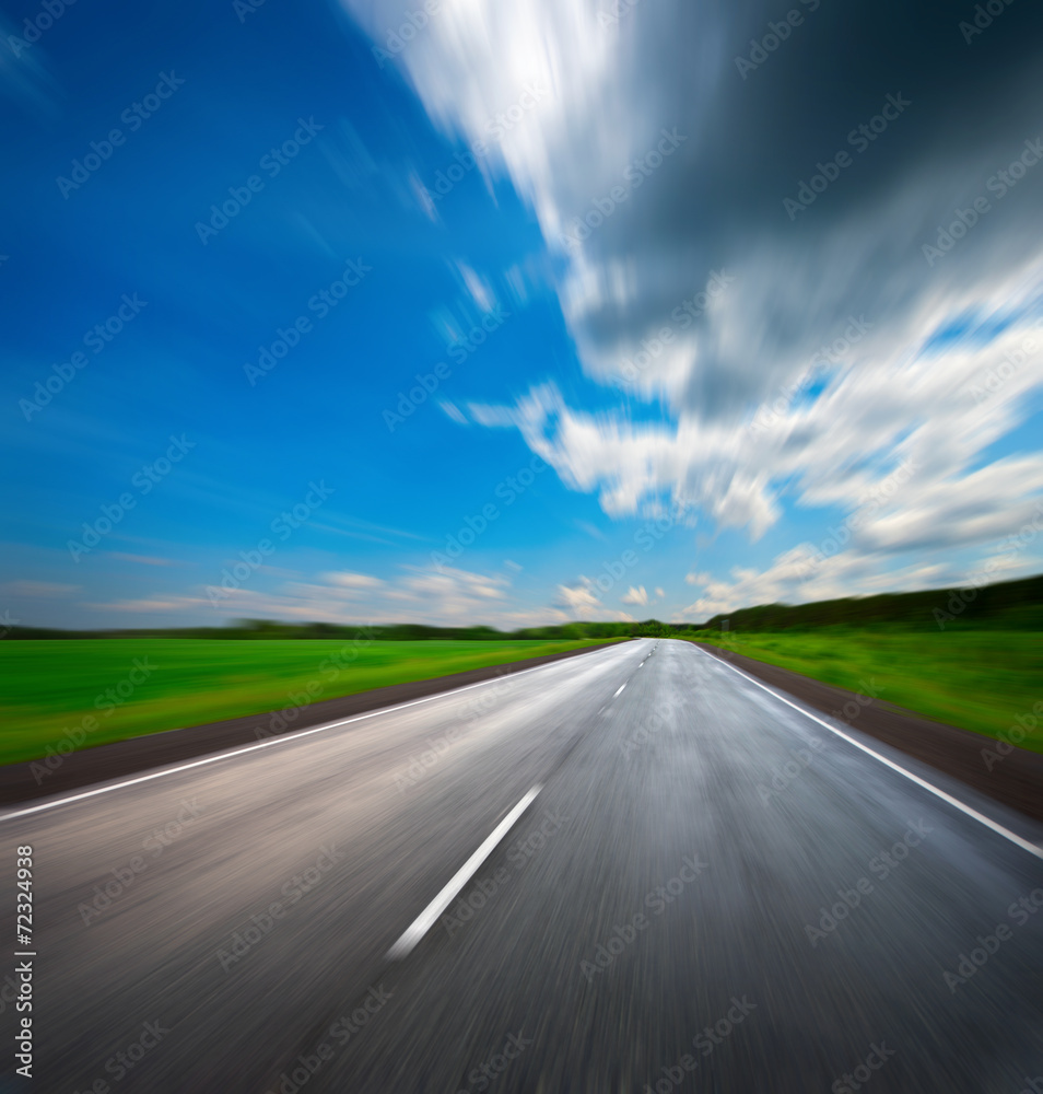 along the road along the road