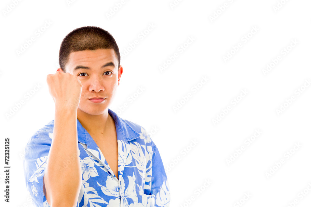 model isolated on white