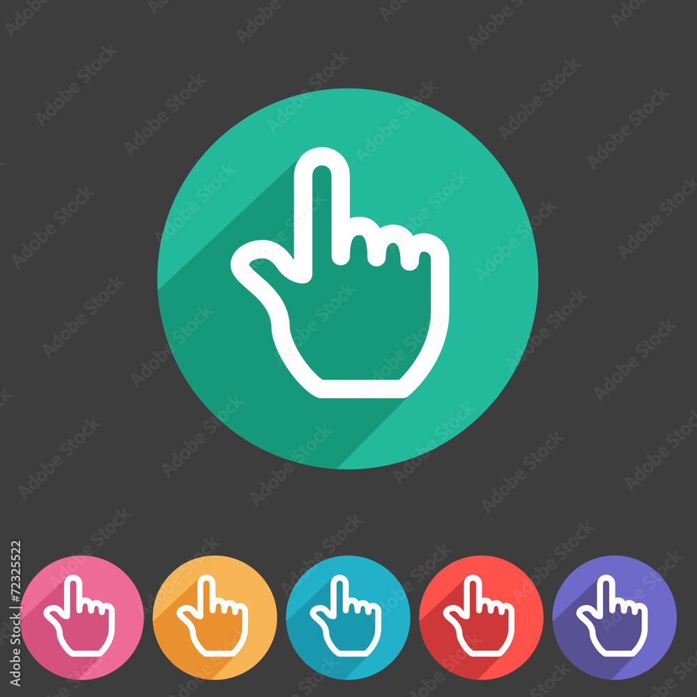 Drag hand flat icon