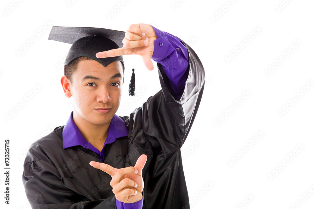 model isolated on plain background hand gesture framing focusing model isolated on plain background hand gesture framing focusing