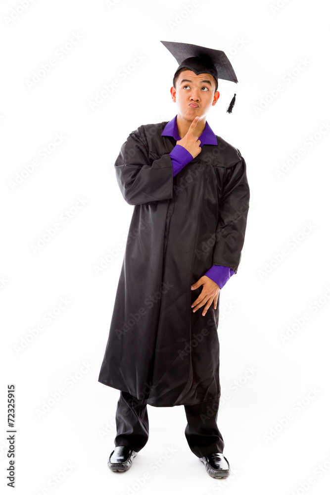 model isolated on plain background thinking model isolated on plain background thinking