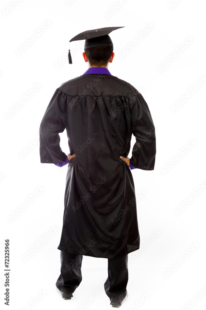 model isolated on plain background back hands on hips model isolated on plain background back hands on hips