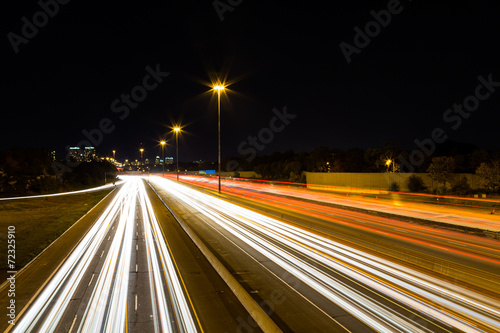Light Trails on a Highway © mikecleggphoto
