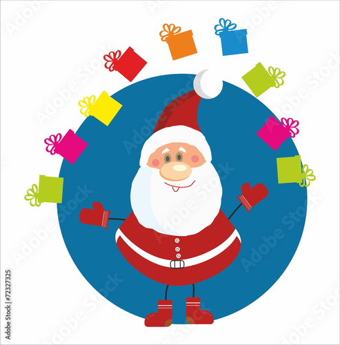 Santa Claus with Christmas presents