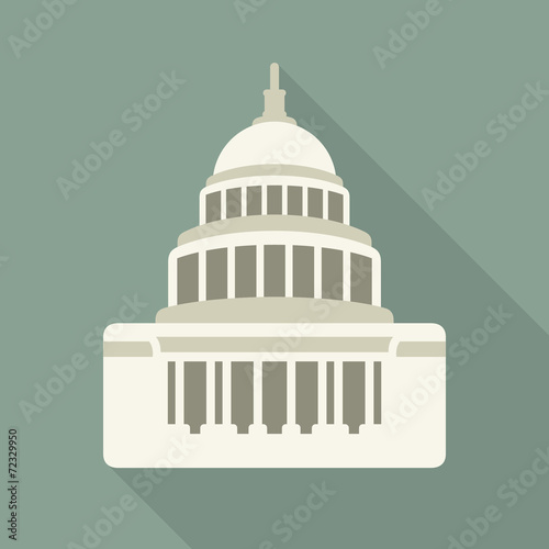 Capitol building vector icon