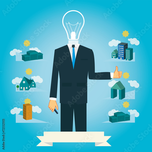 Real state service vector illustration
