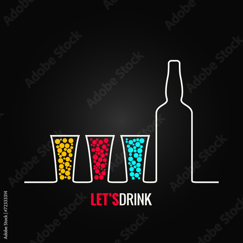 cocktail shot design menu background