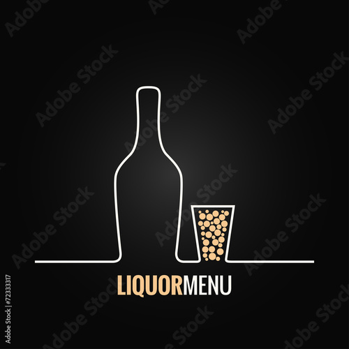 liquor bottle glass shot design background photo
