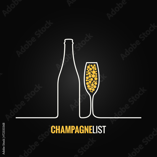 champagne glass bottle menu background