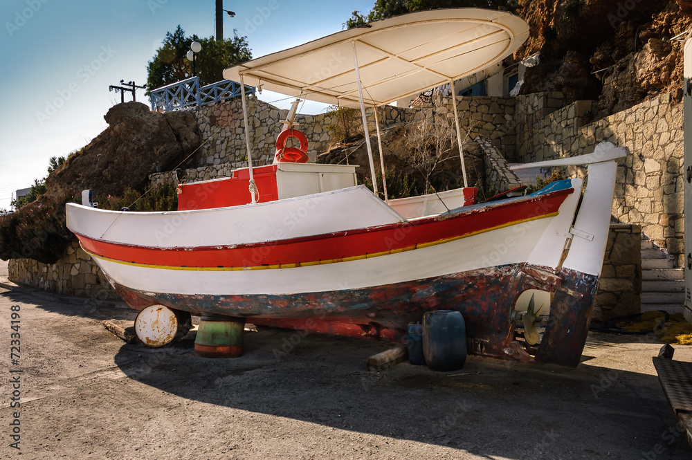 typical greek fishing boat typical greek fishing boat