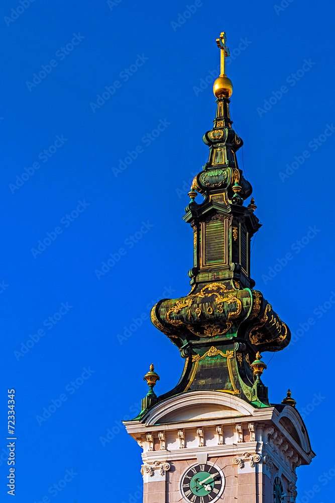 Tower of the Orthodox Cathedral Saint George in Novi Sad