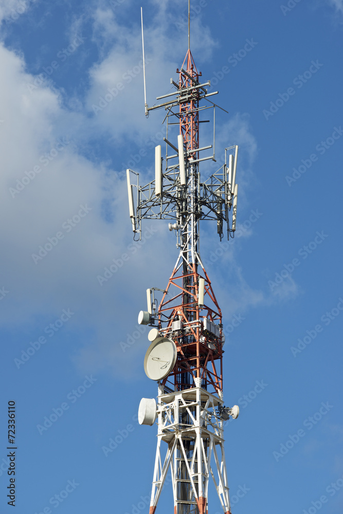 Telecommunications tower.