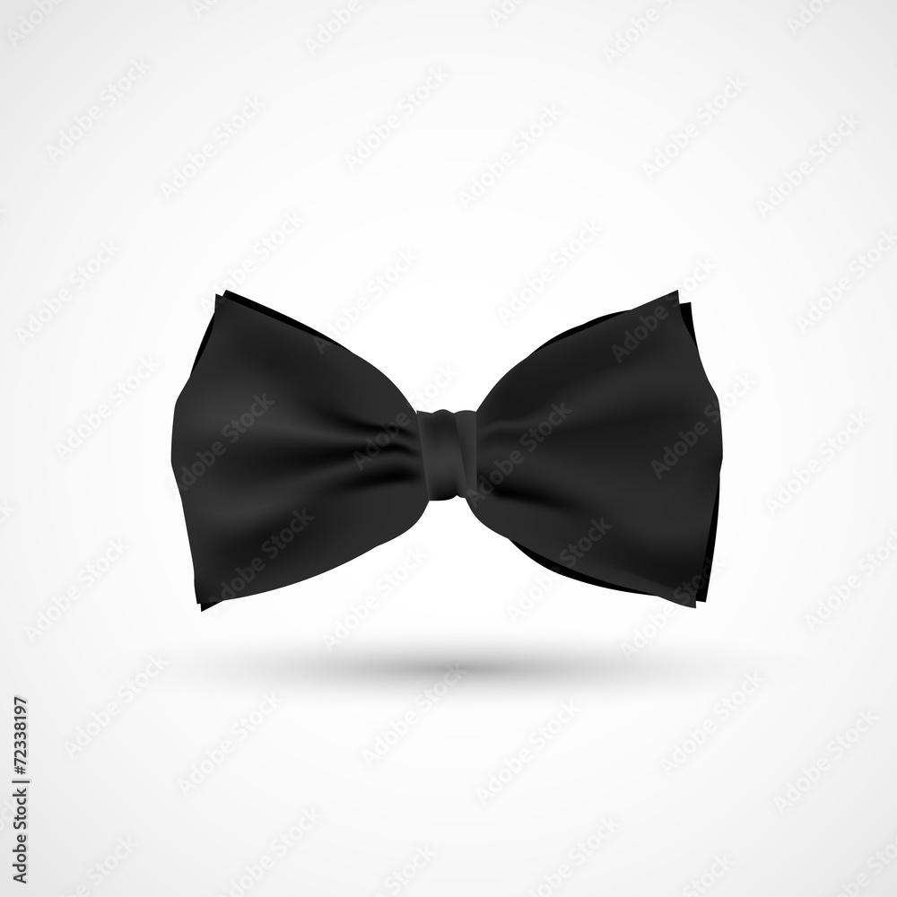 Black realistic bow vector Black realistic bow vector