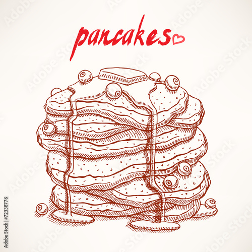 pancakes with blueberry