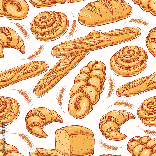 seamless background with pastries