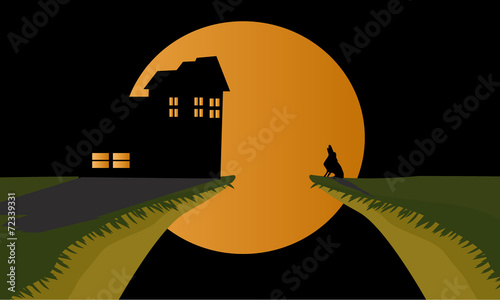 scary night on the hallowen
