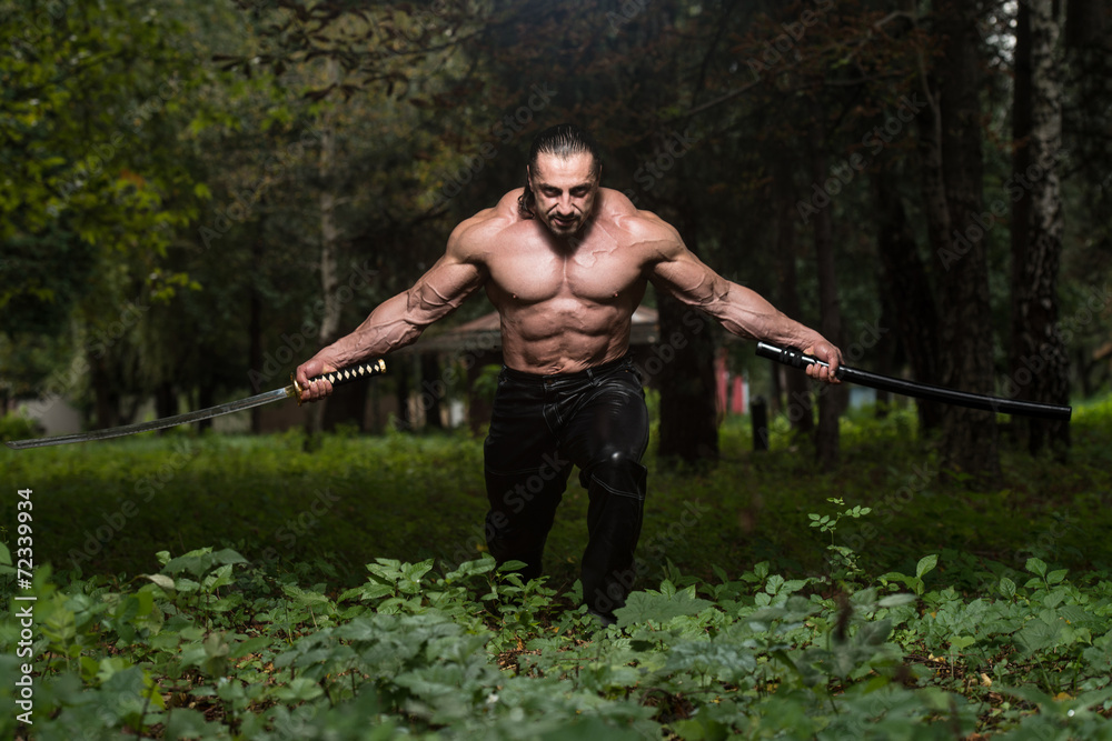 Strong Man With Samurai Sword