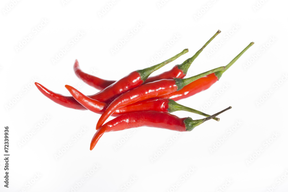 Chilies isolated on white background Chilies isolated on white background
