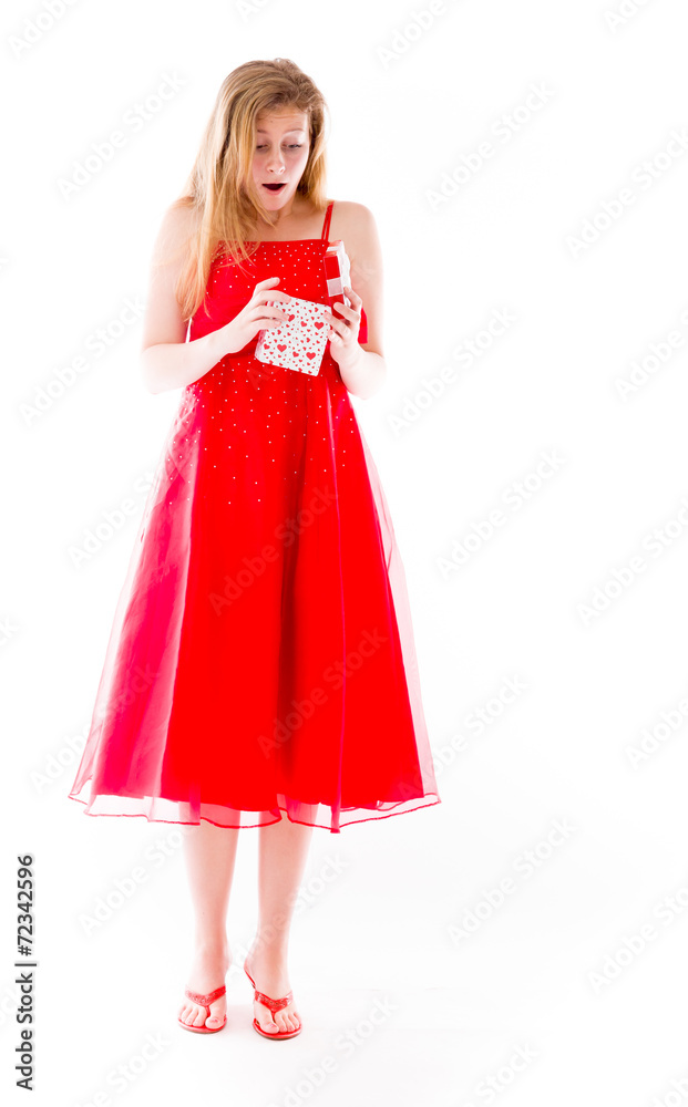 model isolated on white in love