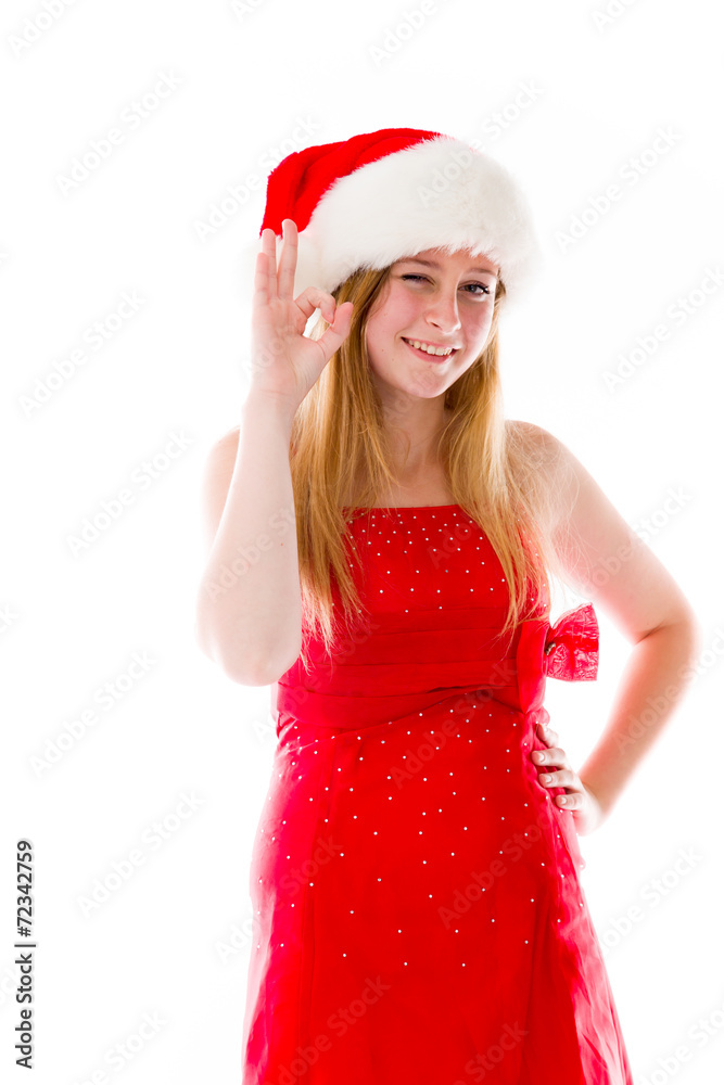 model isolated on plain background hand gesture ok sign model isolated on plain background hand gesture ok sign