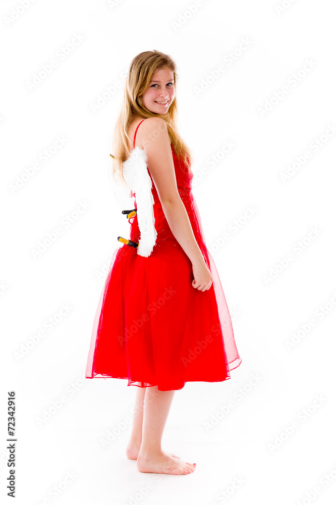 model isolated on plain background back turning around