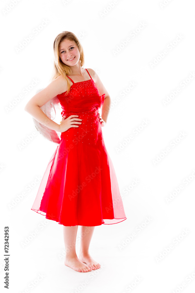 model isolated on plain background pround confident hands on hip model isolated on plain background pround confident hands on hip