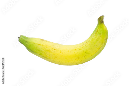 Raw thai banana isolated on white background