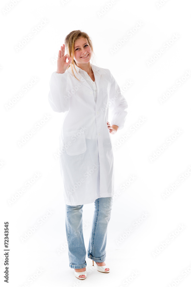 model isolated on plain background hand gesture ok sign model isolated on plain background hand gesture ok sign