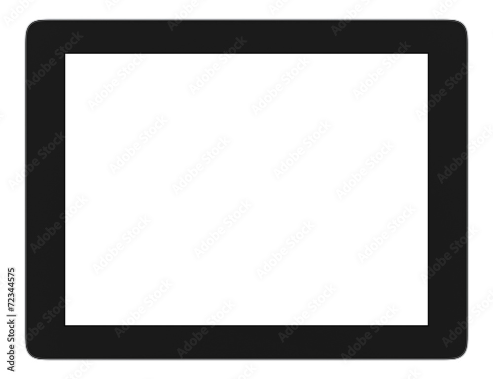 tablet with blank screen isolated on white background. tablet with blank screen isolated on white background.