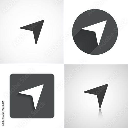 Arrow icons. Set elements for design. Vector illustration.