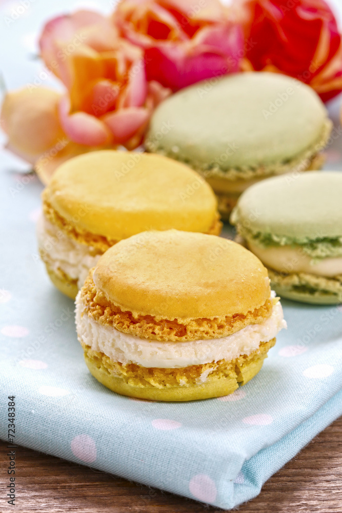 Colorful french macaroons Colorful french macaroons