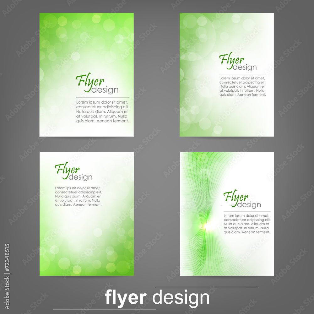 Set of business flyer template for cover design, document folder