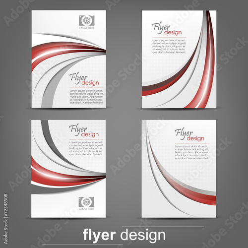 Set of business flyer template for cover design, document folder