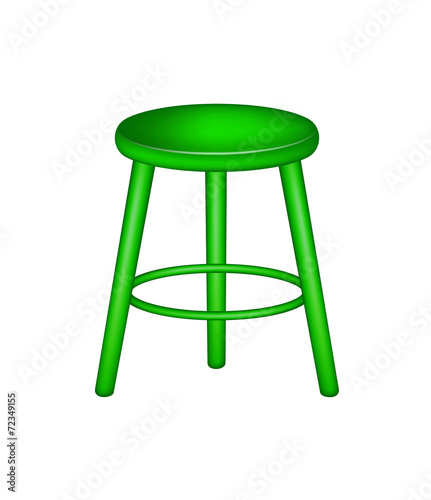 Retro stool in green design