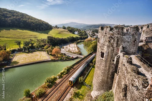 Obraz Zamek Conwy w Walii, Wielka Brytania, seria zamków Walesh