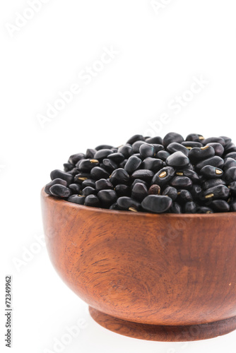 black beans bowl isolated