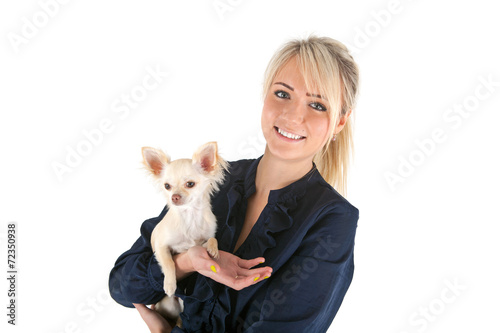 Frau mit Chihuahua