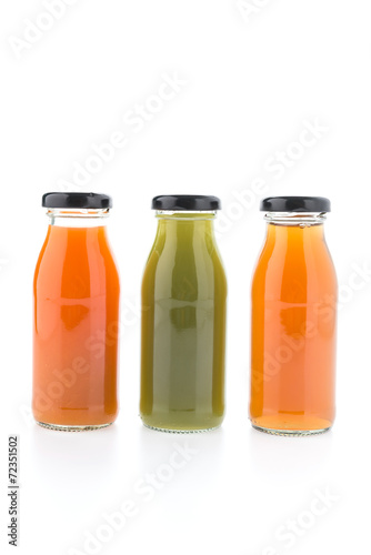 Juice bottle isolated on white background