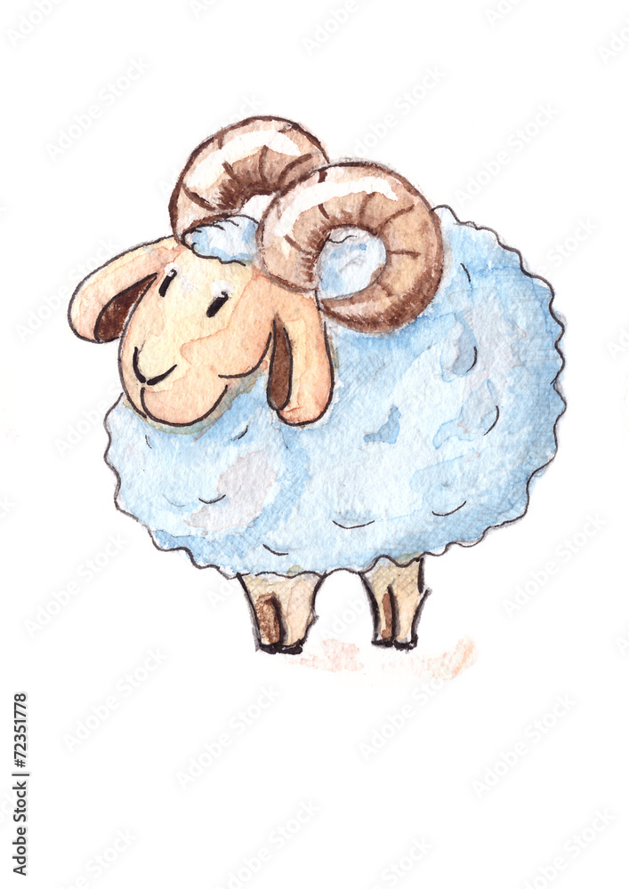 Naklejka premium Cute sheep