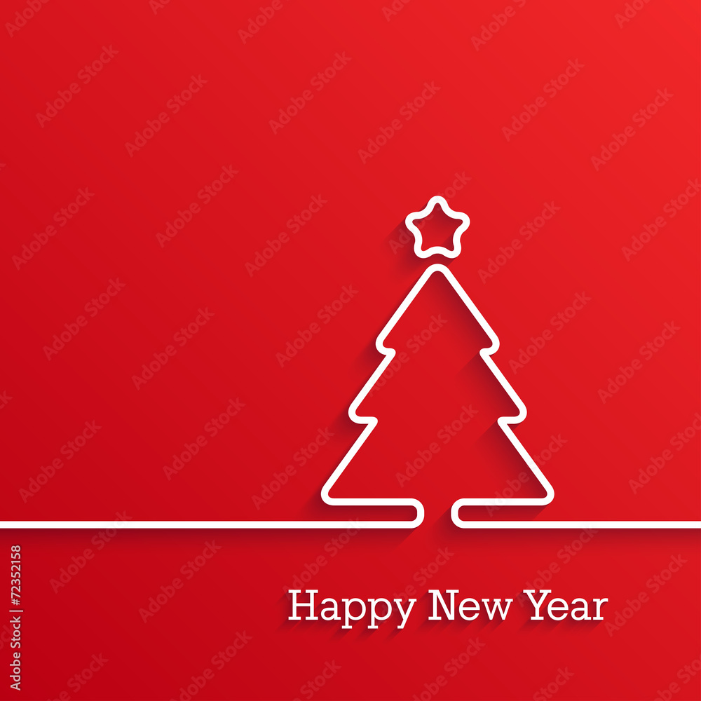 Happy New Year paper postcard. Happy New Year paper postcard.