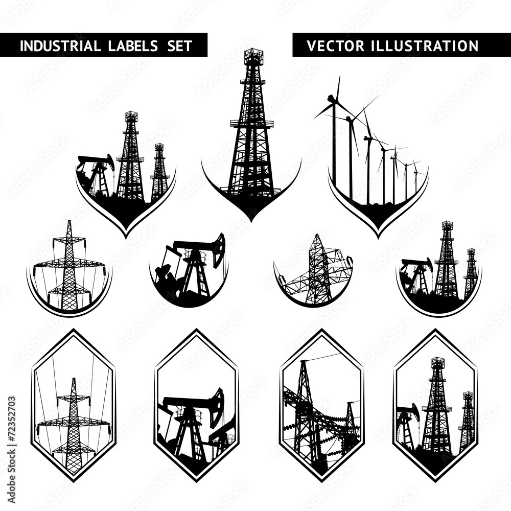 Industrial Lable Set.