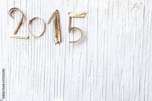 New year wooden background 2015