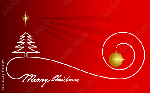 christmas greeting with text merry christmas on red