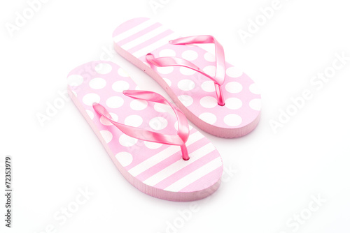 Flip flop fashion plastic shoes isolated on white background