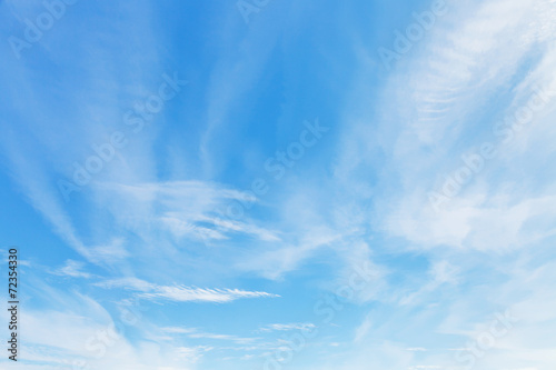 Photography light clouds in blue sky in october in Crimea